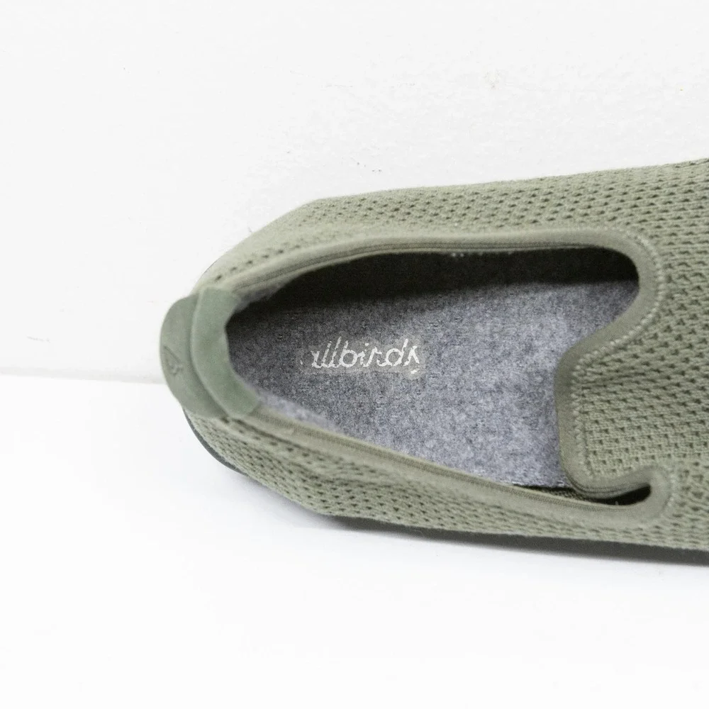 ALLBIRDS Tree Lounger Eucalyptus Fiber Slip On Sneakers Olive Green Mens Sz 9